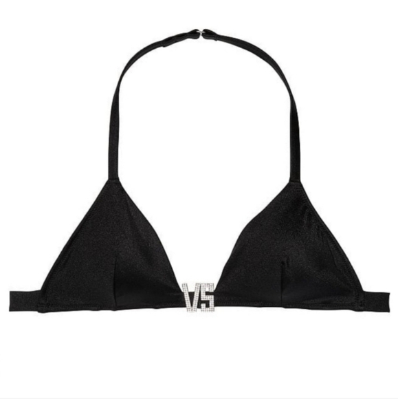 NWT Victoria's Secret Woman's Bikini 2 Piece Black Swimsuit Sz L - Picture 2 of 11